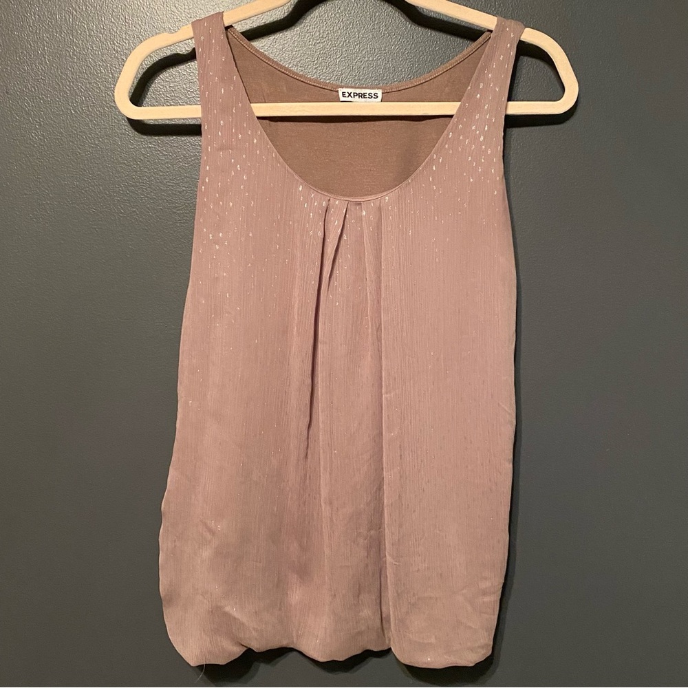 Mocha shimmer tank from Express